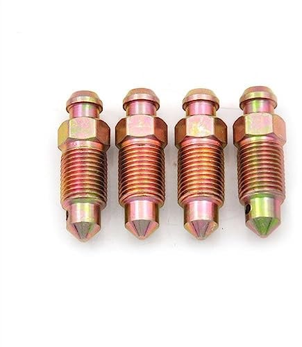 Motorbike accessories 4pcs M10x1.0mm Length 33mm Motorcycle Bike Brake Caliper Steel Bleed Screw Nipple