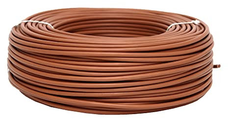 Rotolo di cavo elettrico da 100 m | H07V-K | Sezione da 1 x 1,5 mm2 | Colore: marrone