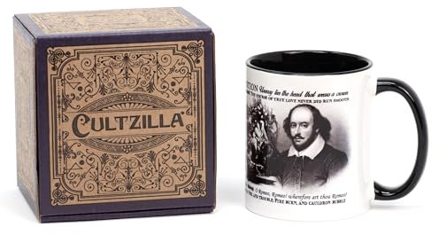 Tasse mit Zitaten von Shakespeare im Vintage Stil