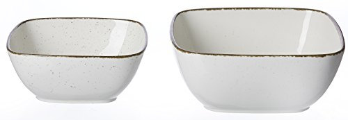 Ritzenhoff & Breker Servierschalen-Set Casa, 2-teilig, 18x18 cm und 22x22 cm, Creme