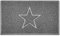 Nicoman Star Shape Embossed Entrance Door Mat Non Slip Dirt Trapper PVC Spaghetti Mat with Rubber Base, Jet Washable Quick Drying Doormat Indoor or Outdoor - (Medium, Grey, 75 x 44cm)