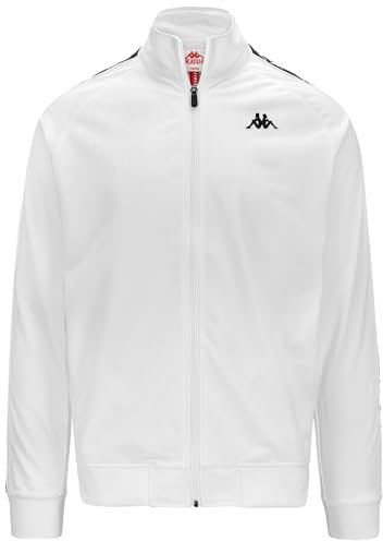 Kappa Anniston Slim 222 Banda Jkt Giacca, Bianco/Nero, M Uomo
