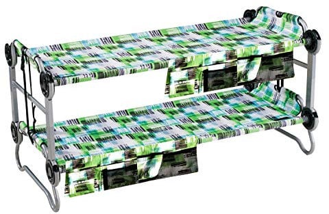 Disc-O-Bed Kid-O-Bunk Kinderetagenbett mit Seitentaschen Block Pattern