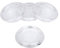 Set of 4 - Castor Cups (Caster Cups) – Floor Protection - Suitable for Upto 55mm Wheel Diameter (Furniture, Appliances, etc) - Clear Colour