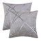 GIGIZAZA Kissenbezug 65x65 cm Kissenhülle Silbergrau Kissenbezüge Dekokissen Fall für Sofa Schlafzimmer Wohnzimmer 2er Set