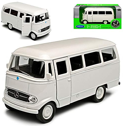 Welly Mercedes-B L319 Weiss Personen Transporter Bus 1955-1968 ca 1/43 1/36-1/46 Modell Auto