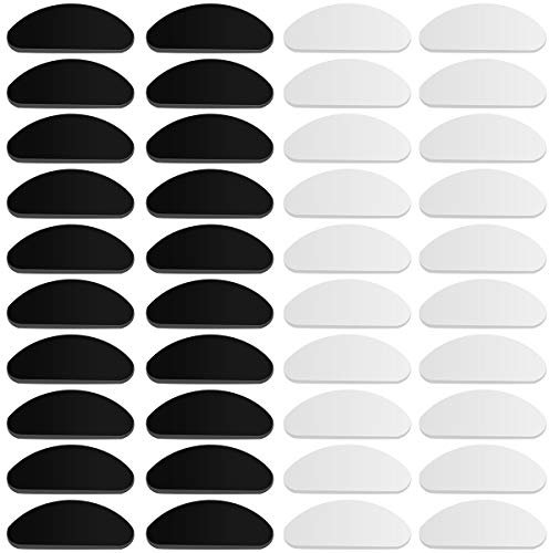20 Paar Nasenpads Silikon, Selbstklebende Dünne Rutschfeste Nasenpads Brille, Anti-Rutsch Brille Nasen Pad, Brillenpolster Nase Weiche Brillenpads, Nasenpads für Brillen Sonnenbrillen (Gemischt)