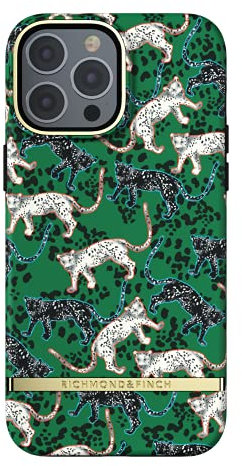 RICHMOND & FINCH Phone Case Compatible with iPhone 13 Pro Max, Green Leopard Design, 6.7 Inches, Shockproof, Raised Edges, Fully Protective Phone Cover