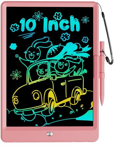 Bravokids LCD Schreibtafel Kinder Spielzeug für 3 4 5 6 7 Jahre alte Mädchen Jungen, 10-Zoll Zaubertafel Ostergeschenke Geburtstag Weihnachten Geschenk Pädagogische Schreibtafel-Geschenk (Rosa)