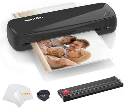 4-In-1Laminator Machine,It has Quick Warm-Up, Fast Laminating Documentation and Photos, Increases Their Long-Term Color Preservation. Suitable for Family, Office and School，A4/A5/A6 Size