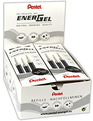 Pentel EnerGel LR7 Nachfüllmine für 0.7 mm Gelschreiber, schwarz (12 x 3 Stück)
