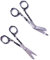 Krankenschwester Scheren Set MIT GRAVUR - Verbandschere Krankenschwester - Krankenschwester Zubehör - Krankenschwester Geschenk - Edelstahl Scharf - Abgerundete Spitze (Black Flowers)