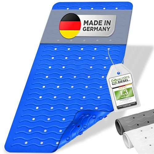 Königwerk Badewannenmatte rutschfest - 100% BPA frei [80x38cm] | Ohne PVC | Für puren Badespaß | Badematte Made in Germany | Antirutschmatte Badewanne - Ideal für Erwachsene & Kinder