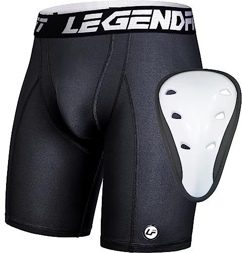 Legendfit Glidshorts för män, med skyddande passform, atletisk kompressionsshorts, baseboll, fotboll, lacross, hockey