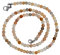 Taddart Minerals – Braun Beige Halskette aus dem natürlichen Edelstein Mondstein mit 4 mm Kugeln und 45cm Länge – handgefertigt