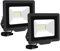 RIGIDON 2x 10W LED Strahler Außen, 1000LM Außenstrahler, 6000K Kaltweiß IP66 Wasserdicht LED Fluter Scheinwerfer Flutlicht, Außenlampe für Garten, Innenhöfe, Garage, Hotel, Sportplatz, Werkstatt