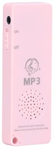 Lettore MP3 Lettore MP3 Portatile per Bambini, Lettore Musicale All'aperto Walkman per Lo Sport, Registrazione Musicale con Scheda di Memoria 64 GB(Rosa)