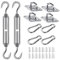 Covlongyu Kit di fissaggio vela parasole, 304 Acciaio Inossidabile Hardware Kit Rettangolo Triangolare e Quadrato, Patio Lawn Garden…