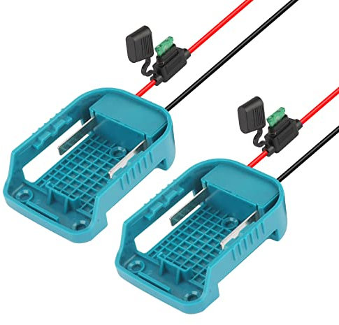 2 Pack QUPERR Power Wheel Adapter mit Sicherung & Schalter, Akku-Adapter für Makita 18V Lithium-Akku, Power-Converter für DIY Arbeit Lichter, Ride On Truck, RC Spielzeug und Robotik