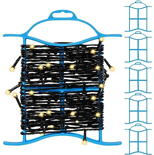 Belle Vous 6er Pack Lichterketten Aufroller - Für bis zu 30 m - Kabel Aufbewahrung zum Aufhängen - Seil Aufroller/Aufwickler für Lichterketten, Girlanden, Elektrische Leitungen & Kabel Aufwickeln