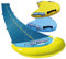 Original Cup® | Pack Ventriglisse Géant XXL | 1 Tapis de Glisse Double Piste 10 Mètres + 2 Bodyboards pour Mieux Glisser | Qualité Premium | Slip'n Slide Jeux d'eau 100% Fun