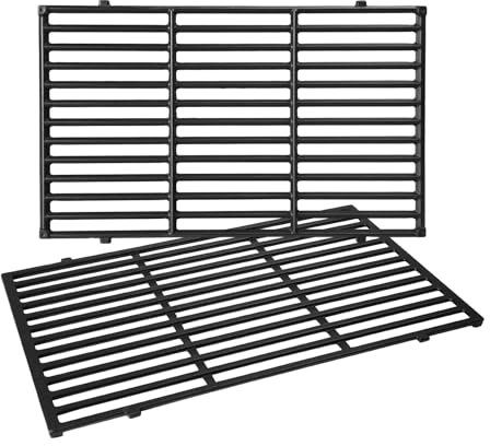 Rushare 7638 Grillroste für Weber Spirit I & II 300 Serie, Spirit E/S-310 E/S-320 E/S-330, Spirit 700, Genesis Silver/Gold B & C Grill Ersatzteile, Gusseisen, 17,5 x 11,9 Zoll, 2 Stück