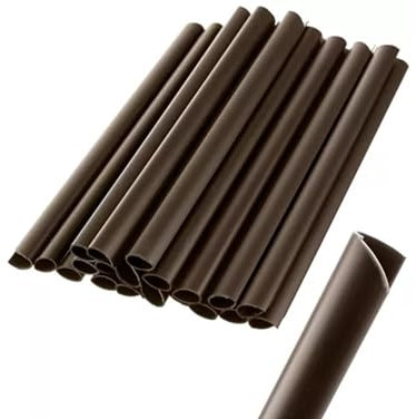 PrzydaSie Befestigungsclips für PVC Sichtschutzfolie – 20 Stück Klemmschienen 19 x 1,2 cm Braun – Wetterbeständige Zaunclips – Stabil und langlebig – Für Sichtschutz und Gartenzaun geeignet