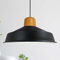 bamyum Asletl Pendelleuchte Esstisch Holz Ø40 cm, Hängelampe Esstisch Holz, Hängelampe Industrial Vintage, Küchenlampe Hängend Vintage, Wohnzimmerlampe Pendelleuchte Schwarz Weiß Metall Küchenlampe