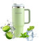 DSYZWEE 1200 ml Thermobecher, 40 oz Thermobecher mit Strohhalm und Henkel, Doppelwandiger Edelstahl Vakuum Auslaufsicher Trinkbecher, Autobecher Becher Tumbler Thermobecher Kaffeebecher Grün