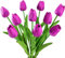 JUSTOYOU 10 STK PU Real Touch Latex Künstliche Tulpen Gefälschte Tulpen Blumen Blumensträuße Blumen Arrangement für Home Room Hochzeitsstrauß Party Herzstück Dekor(Lila)