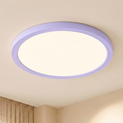LQWELL LED Deckenleuchte Ultra Dünn Lila 30cm 23W 4000K