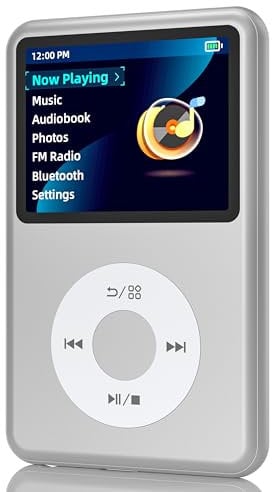 Y1 Mp3 Player with Bluetooth 128G Innioasis Version Upgrade Portable Mini HiFi Sound Bluetooth Walkman Digital Music Player 2.4 Screen Nice Gift for 2025 Silver