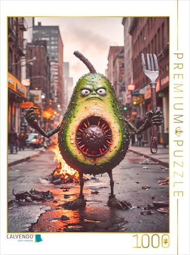 CALVENDO Puzzle Die unversöhnliche Monster Avocado | 1000 Teile Lege-Größe 64 x 48 cm Foto-Puzzle für glückliche Stunden