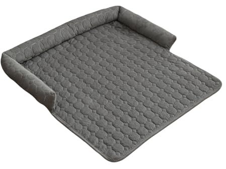 Hundebett Sofa 75x75cm Anti-Rutsch Sofabett Hund Sofaschutz Hund Hundematte Waschbar, Hundekissen für Mittelgroße und Kleine Hunde, Hundesofa Möbelschutz (Grau)