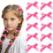 GGUFAY 10 Fermagli Capelli con Fiocchi, Adatti per Donne e Bambine, Fiocchi per Capelli in Seta, Accessori Ideali per Diversi Stili (Rosa)