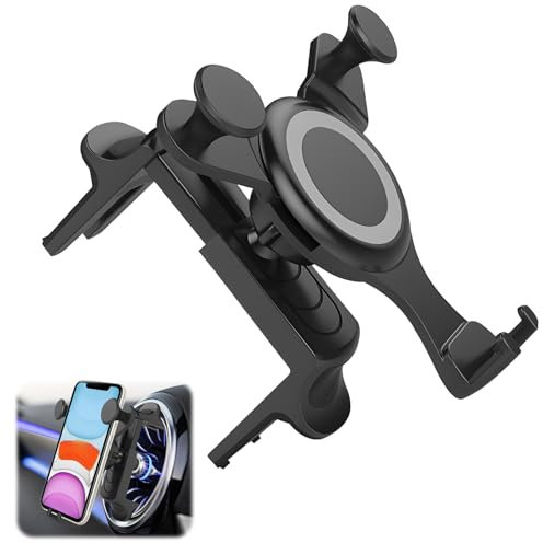 suuosl Car Phone Holder for Mercedes, Mini Cooper, Audi TT, Ford, Jeep Air Vent Mount for Circular Vents, Mini Countryman Accessories, Mini Phone Holder for Cars, Fits iPhone 16–12, Sam-sung & More