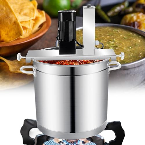 Olla Mezcladora Automática para Salsas-4 Tamaños (20L-60L) con Cuchillas Ajustables y Raspado Inferior|Equipo Profesional para Mermeladas/Rellenos-Compatible con Todo Tipo Fuentes Calor,20L
