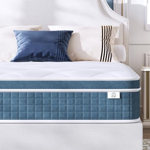 koorlian Matratze 180x200 Höhe 25cm 7-Zonen Federkernmatratze Härtegrad H3 Mittelfest Matratzen Orthopädische Taschenfederkernmatratze mit Komfort Gedächtnisschaum, Öko-Tex Zertifiziert, Blau