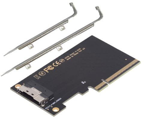 ChenYang Adaptateur de carte d'extension PCIe 3.0/4.0 X8 vers SFF-8654 8i PCI Express pour cartes graphiques externes eGPU et SSD avec support de fente de 8 cm/12 cm