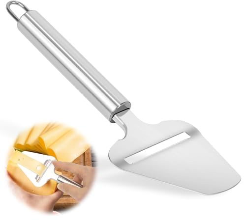 Premium Stainless Steel Cheese Slicer For All Types Of Cheese, Multi-Functional Handheld Cheese Slicers Cutter For Block And Hard, Dishwasher Safe, Essential For Every Kitchen.