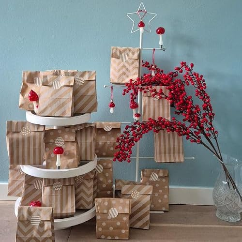 Adventskalender mit Stoffen befüllt – 24 Stoffstücke zum Nähen & Basteln – über 7 Meter Stoffe – DIY Näh-Adventskalender für kreative Projekte & Patchwork-Fans