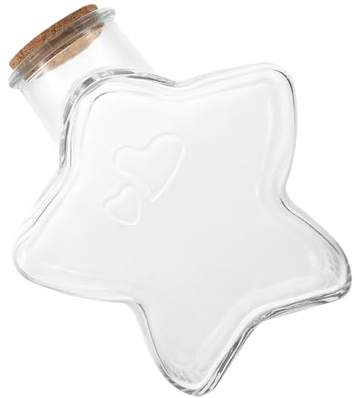 LIFKOME Kleines Glas mit Korken Kleiner Glasflasche aus Glas mit Dichtleistung und Einfachem Aufbewahren für Papiersterne und Treibflaschen Dekoration