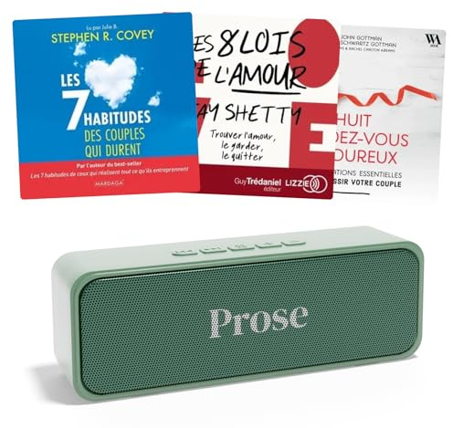 Prose - Coffret Cadeau Saint Valentin et Cadeau Couple - Lecteur de Livres Audio + 3 en Audio - Idée Cadeau Originale