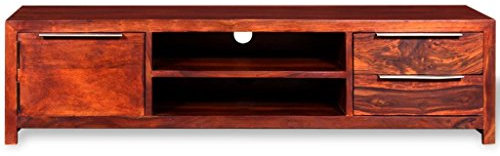 Festnight Meuble TV Bois de Sheesham Massif 120 x 30 x 30 cm