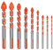 Hakkin 9 Stück Fliesenbohrer Glasbohrer Set, Fliesenbohrer Set für Porzellan 3/4/5/6/8/10/12/14/16mm Spiralbohrer für Fliesen, Beton, Ziegel, Glas, Kunststoff, Holz und Marmor