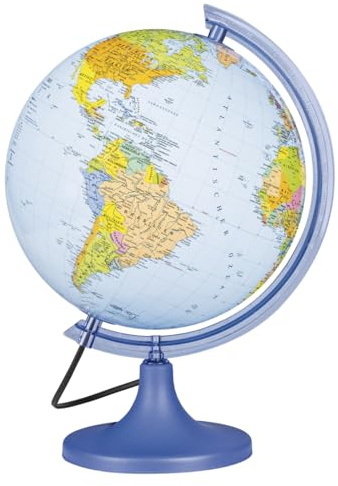 DONAU Politischer Globus/Durchmesser 25cm/ Karte auf Deutsch/Leuchtglobus/Interaktive Multiglobus-Anwendung/Lernhilfe/Schreibtischdekoration/Geografieunterricht für Kinder/Nachttischlampe