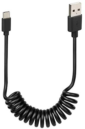 Lampa 38702 Cavo a Spirale USB > USB Type-C - 100 cm - Nero