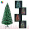 Aufun Weihnachtsbaum Künstlicher LED Glasfaser 210 cm Weihnachtsdeko Christbaum mit 260 Spitzen und 260 LEDs Lichterbaum aus Grün PVC und Metall Ständer, Bunt