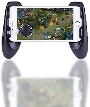 Controller di gioco per telefono con impugnatura a joystick, supporto per impugnatura per cellulare da 4,5-6,5 pollici, supporto per gamepad universale per telefono cellulare con pulsante di sostituzi