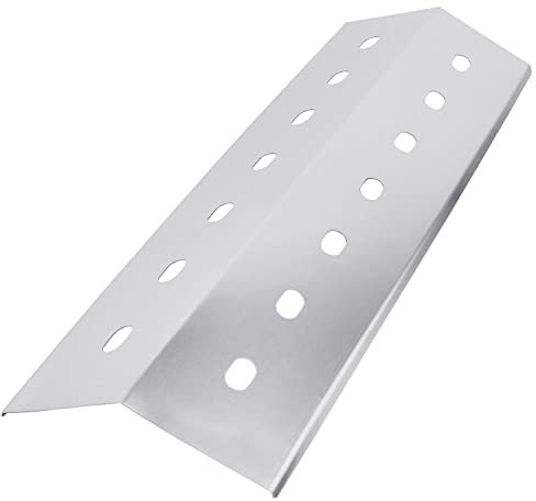 WELL GRILL Barres aromatisantes 41 cm x 14 cm, Tente Bouclier de Chaleur en Acier Inoxydable, diffuseur de Flamme, Couvercle de brûleur de Barbecue pour la Plupart des barbecues à gaz